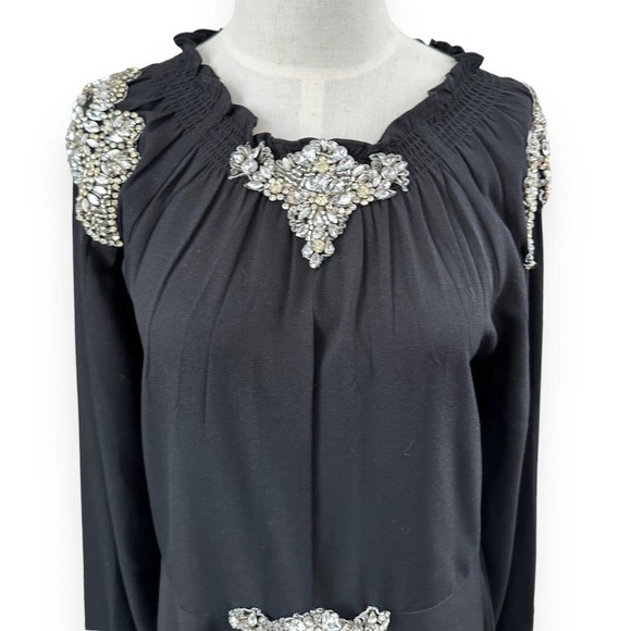 Dodo Bar Or Marisa Crystal Embellished Stretch-Crepe Dress Size 42 - Picture 4 of 15